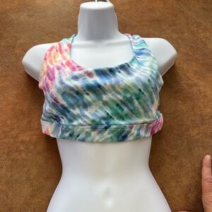 Athleta Multicolor Tie-Dye Pride Sports Bra size medium